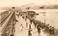 Picture of A sunny and busy day on Ryde Pier. c1930